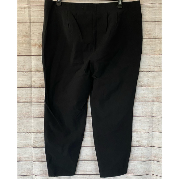 Lane Bryant Black Ponte Crop Dress Pants Zip Pockets Size 20 Womens - Picture 4 of 6